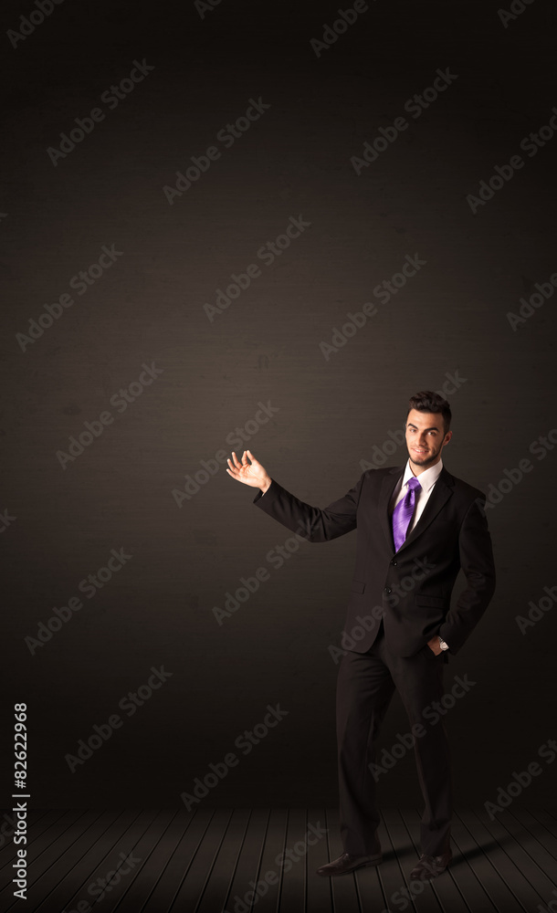 Businessman making gesutres Businessman making gesutres