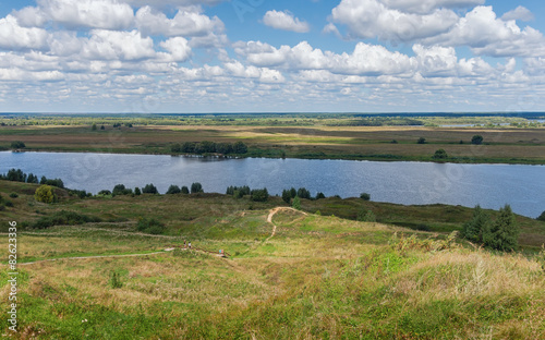 Oka River bank. Central Russia, Ryazan region