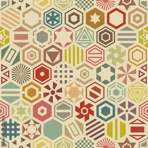 Hexagon seamless pattern.
