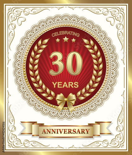 Anniversary card 30 years