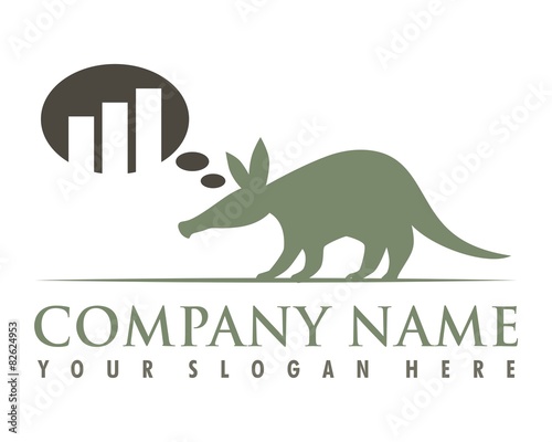 armadillo silhouette logo image vector