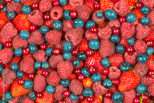 Mixed summer berries - background