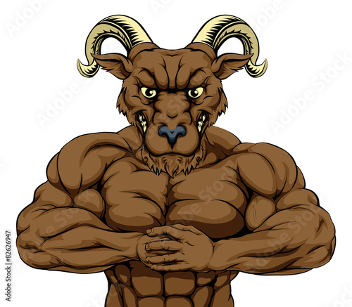 Tough ram mascot