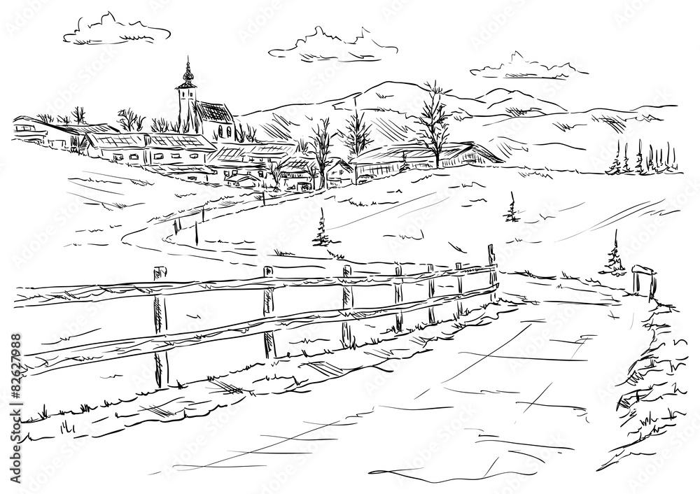 Obraz premium vector - Golling an der Salzach - Torren, Alp , Europe,Austria