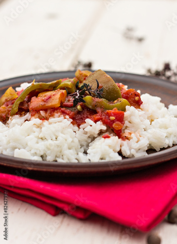 Vegetables with rice