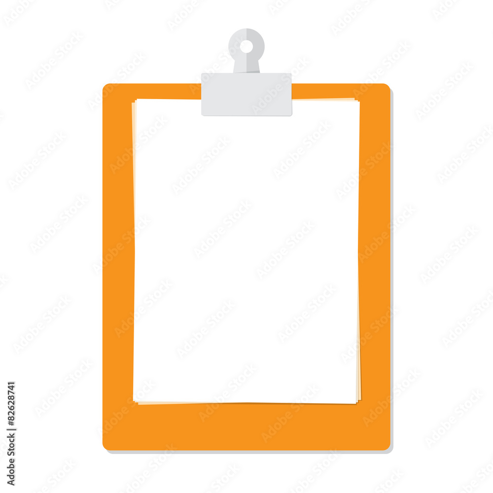 Orange clipboard Orange clipboard