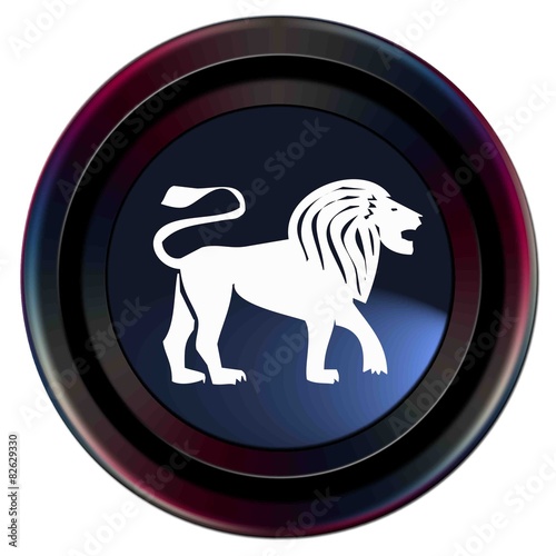 Zodiaque lion rond
