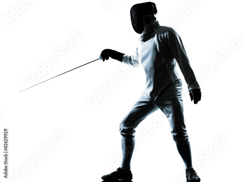 man fencing silhouette