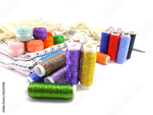sewing background with color threads