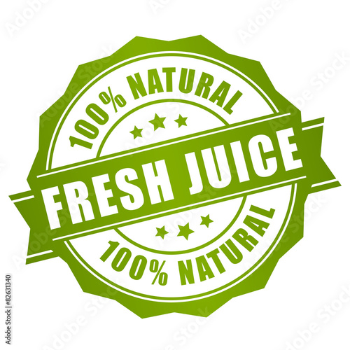 Fresh natural juice stamp