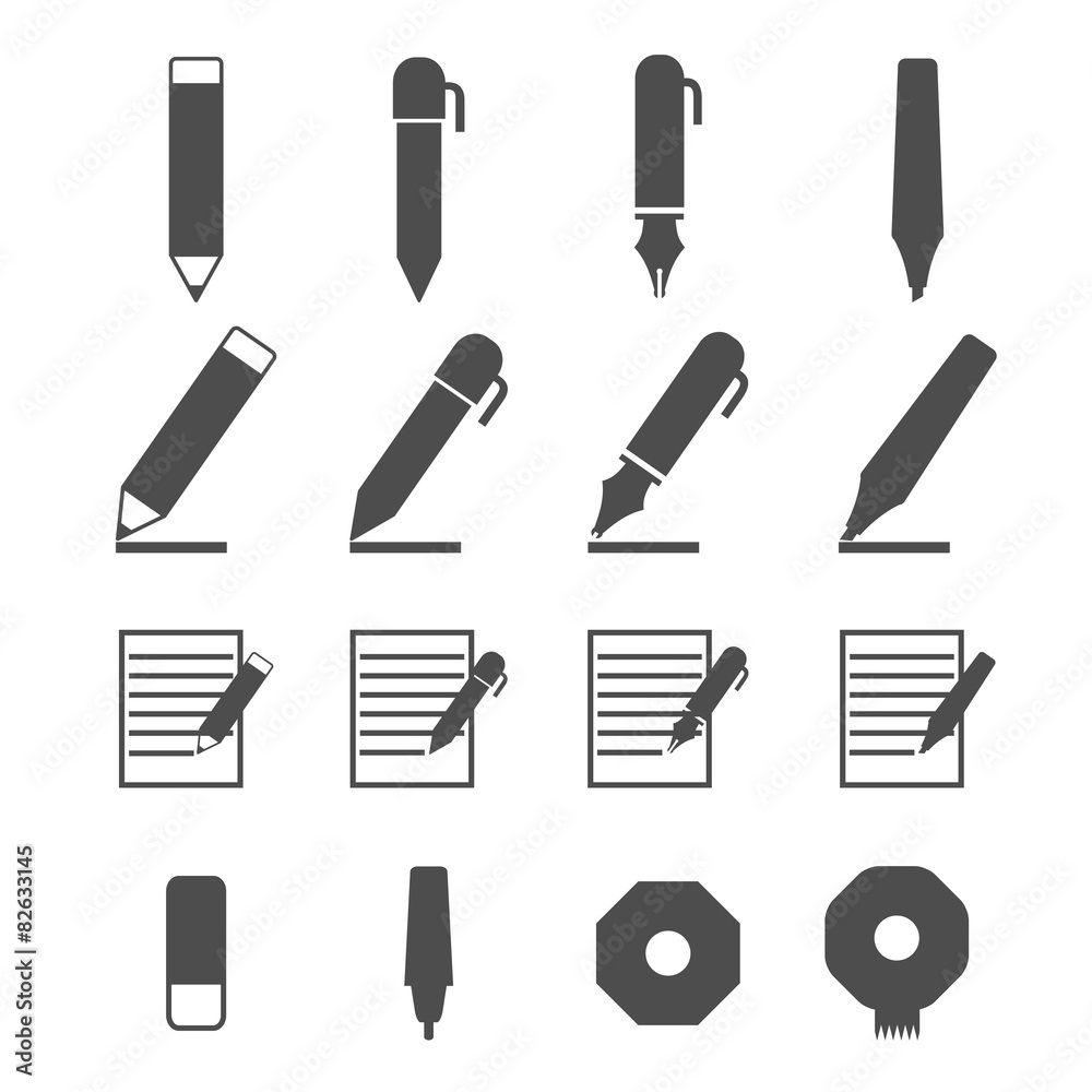 writing icons