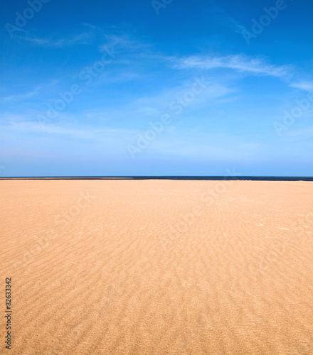 Empty beach scene