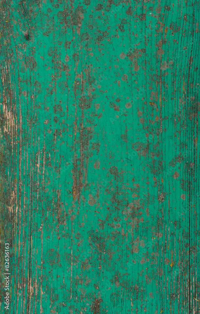 Old painted wooden board