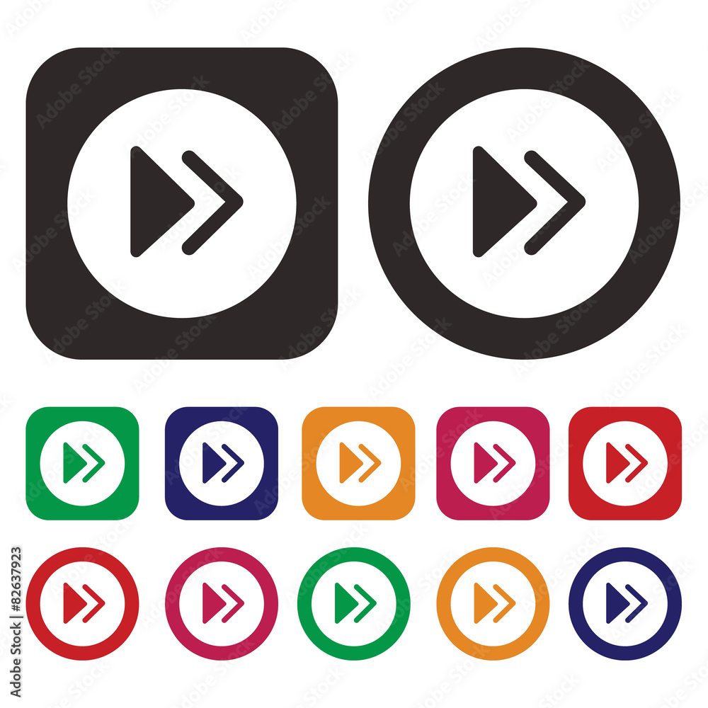 Forward icon. fast-forward button icon Forward icon. fast-forward button icon