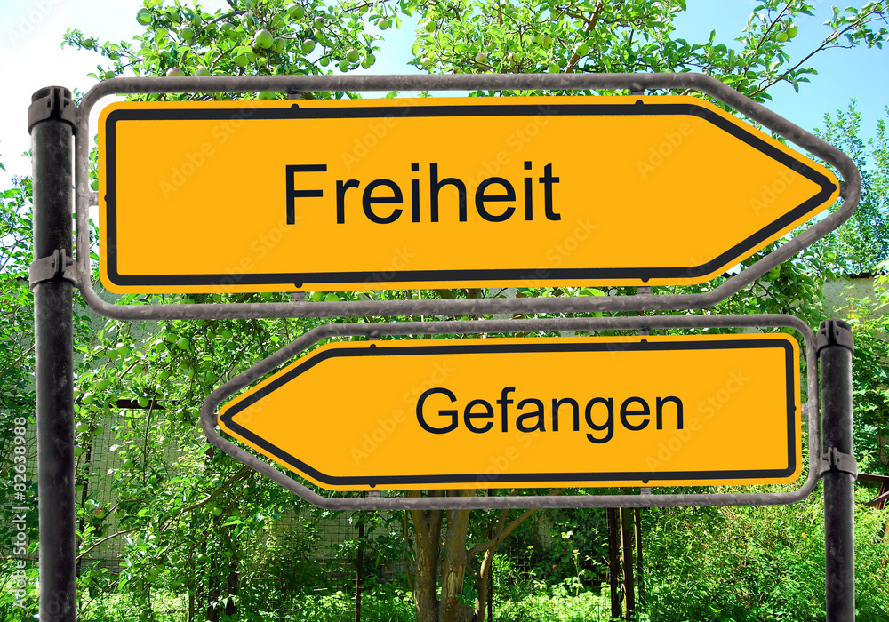 Fototapeta premium Strassenschild 40 - Freiheit