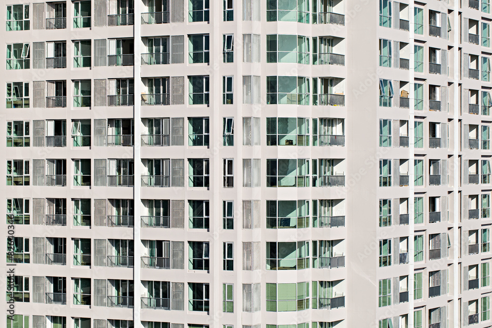 Close up of a new public apartment building Close up of a new public apartment building