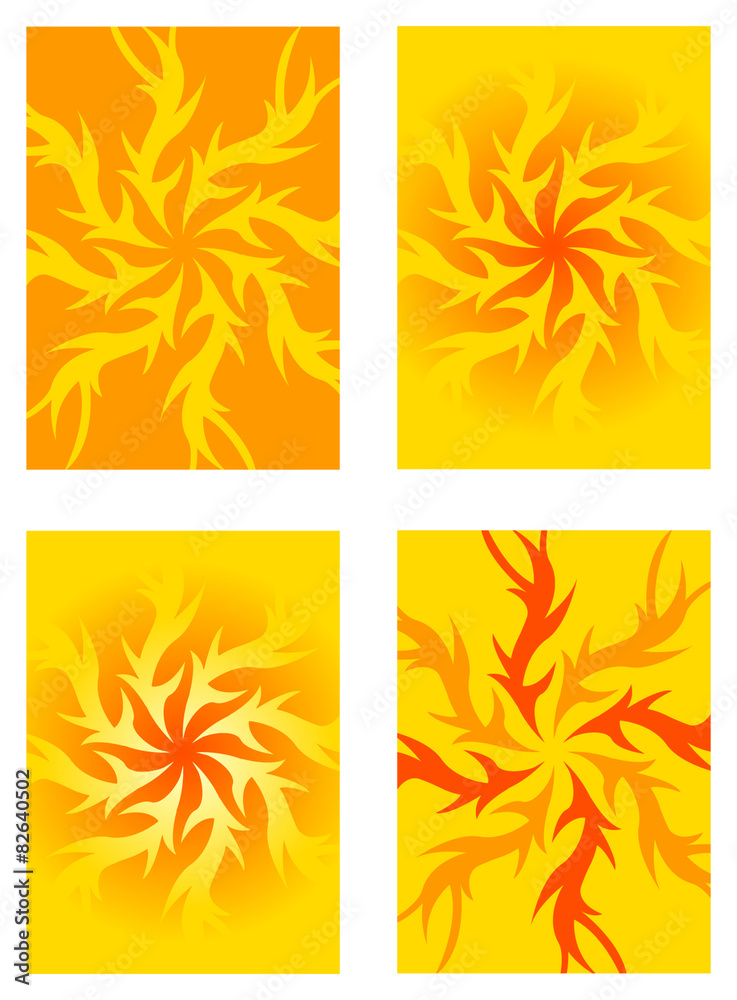 Fondo con llamas estilo tribal amarillo