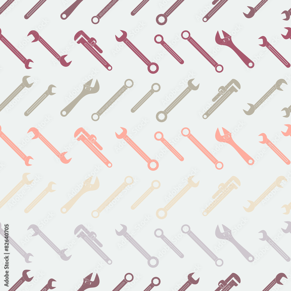 Seamless background with diffrent wrench for your design Seamless background with diffrent wrench for your design