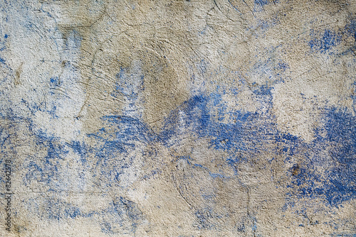 cracked concrete vintage wall background © binik