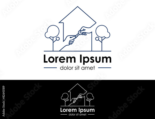 Icon for real estate, construction and insurance business