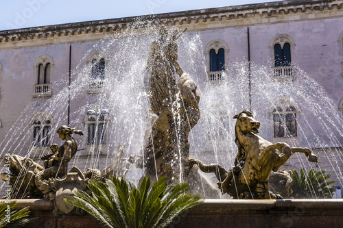 The fountain of Diana in Syracuse