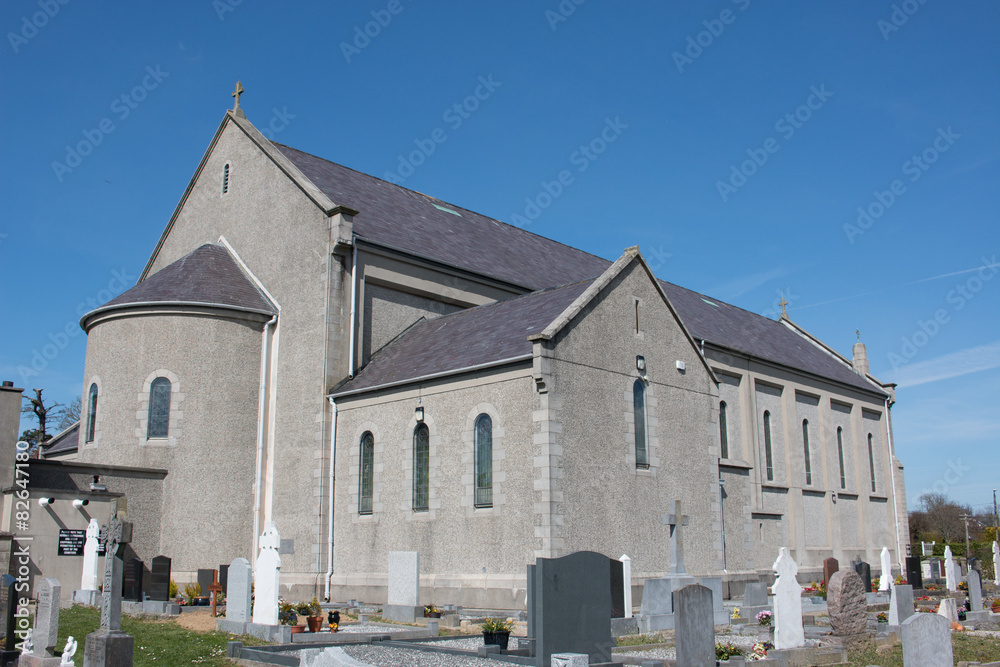 Church and cemetery in New Ross Ireland