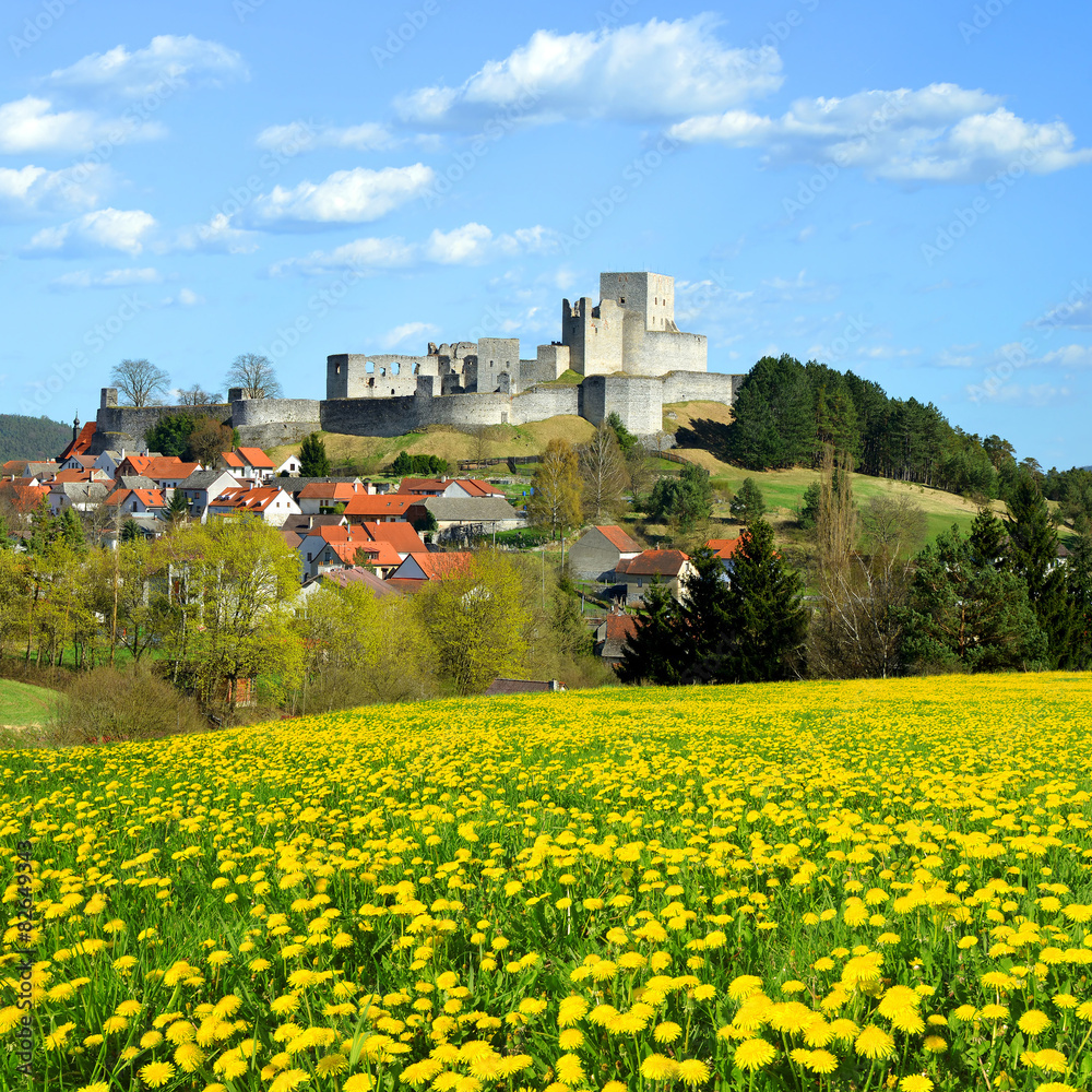 Medieval Stone Castle Ruins Rabi - Czech Republic