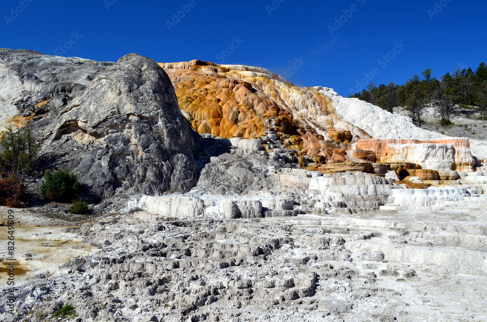 Naklejka premium Lava with gradual colors, Yellowstone National Park