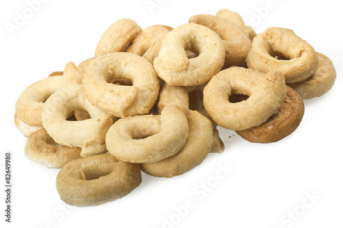 Wallpaper Mural Taralli on the  white,Traditional Italian snack from Puglia Torontodigital.ca