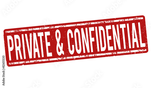 Private and confidential stamp