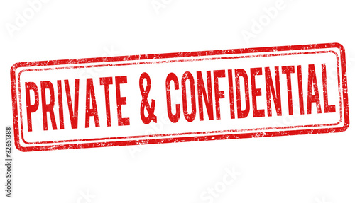 Private and confidential stamp