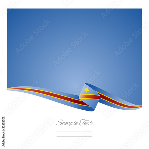 Abstract color background Democratic Republic Congo flag vector