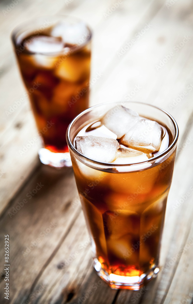 soft drink on a wooden background soft drink on a wooden background