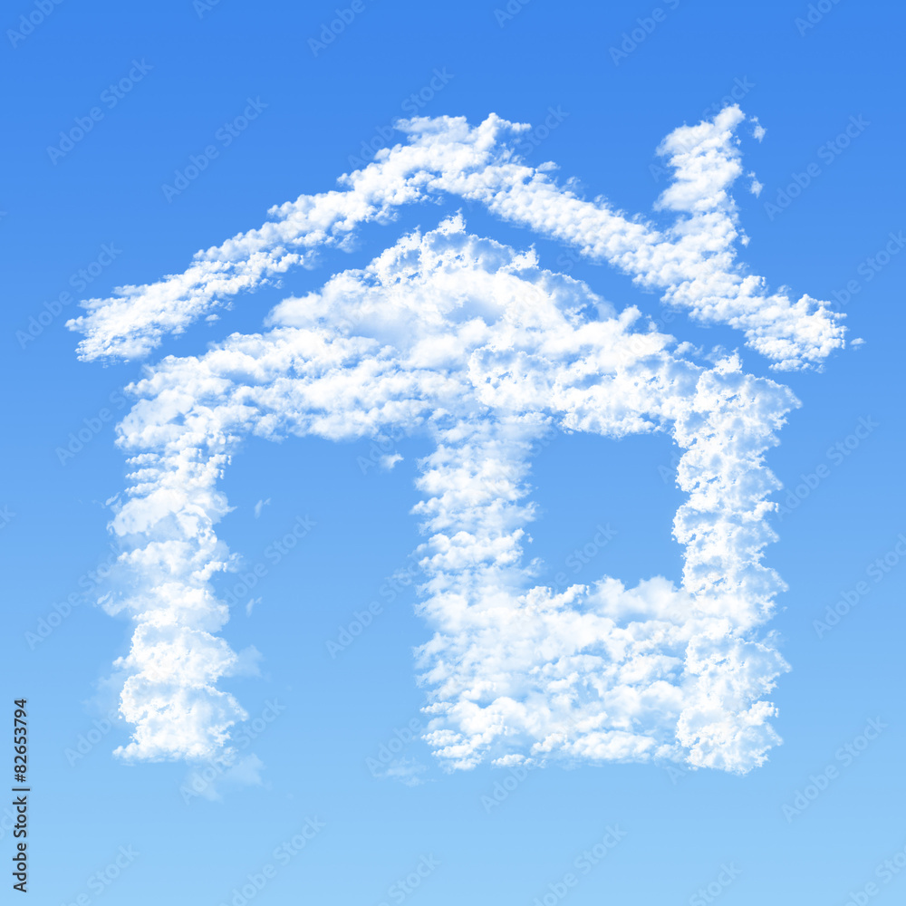 Obraz premium House shape clouds