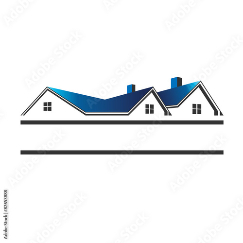 Houses roofs for real estate logo