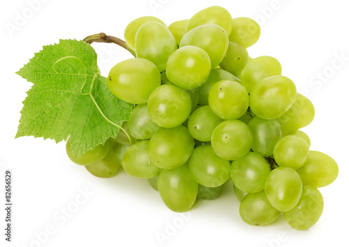 green grape isolated on the white background