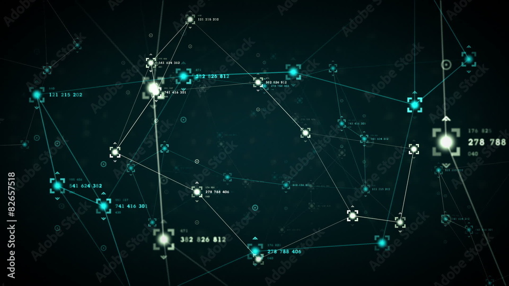Network Data Points Blue Network Data Points Blue