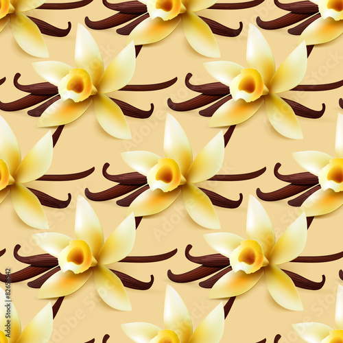 Vanilla flower vector background