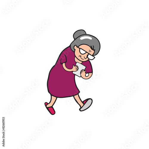 Old woman internet addicted