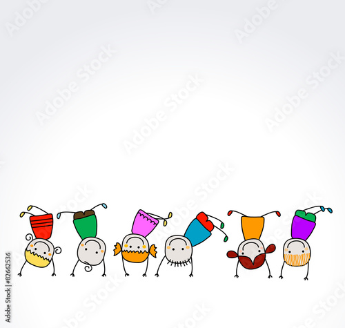 happy kiids playing