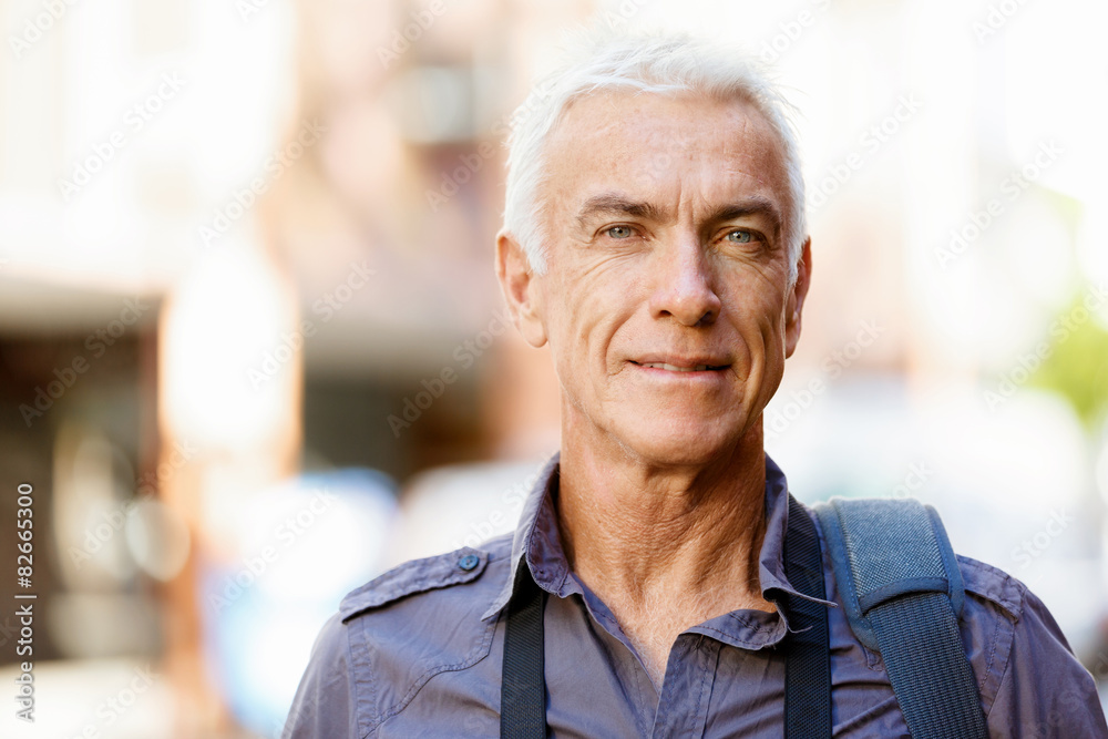 Handsome mature man outdoors Handsome mature man outdoors