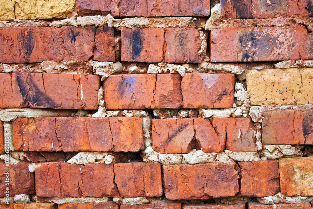 Brickwork forms a background. Brickwork forms a background.