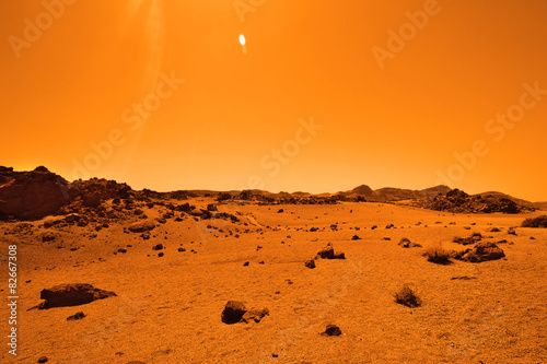 Fototapeta Naklejka Na Ścianę i Meble -  Deserted terrestrial planet