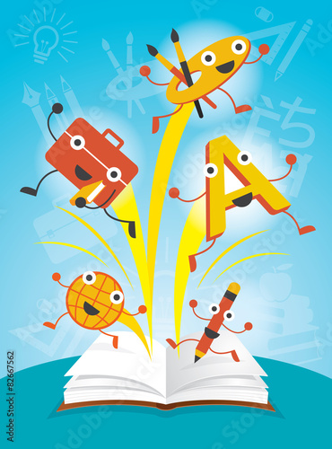 Education Characters Jump out Book  Arts Program