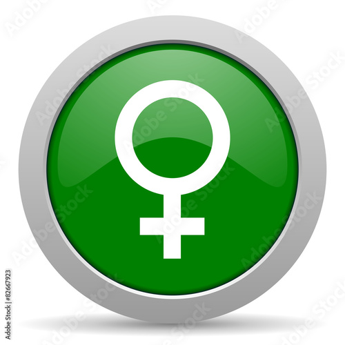 female green glossy web icon