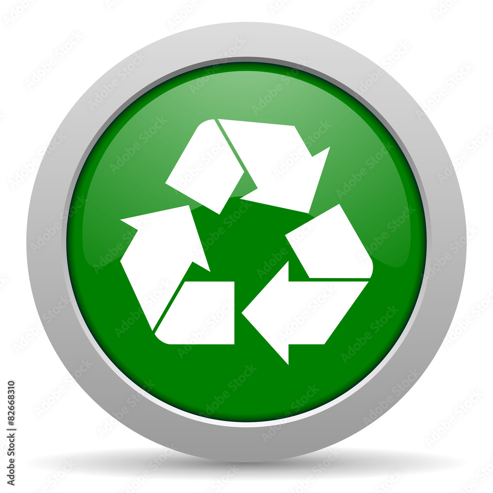 recycle green glossy web icon recycle green glossy web icon