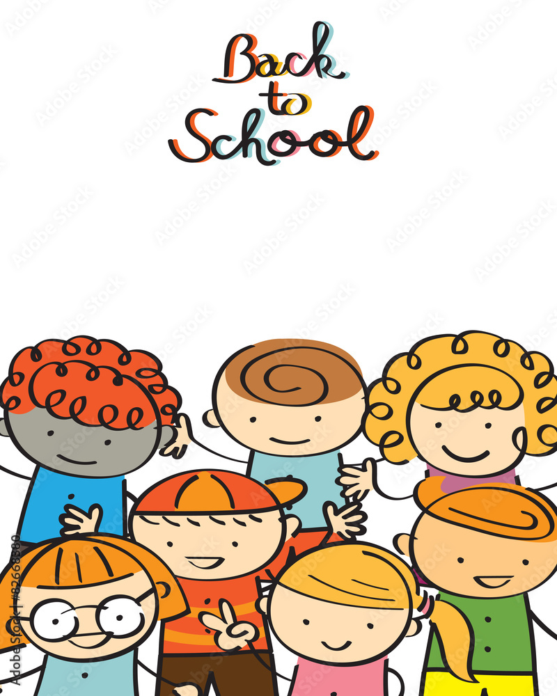Kindergarten, Kids Back to School Background and Frame Kindergarten, Kids Back to School Background and Frame
