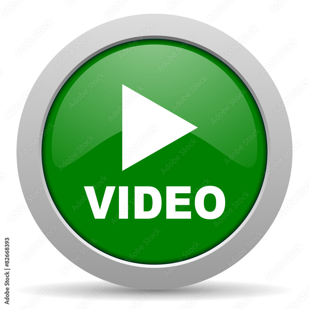 video green glossy web icon video green glossy web icon
