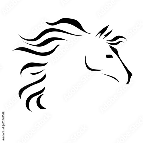 Wallpaper Mural vector drawing horse Torontodigital.ca