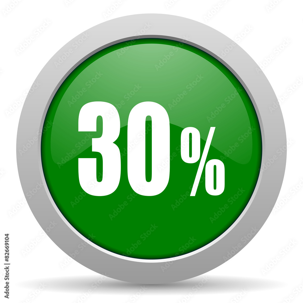 30 percent green glossy web icon 30 percent green glossy web icon